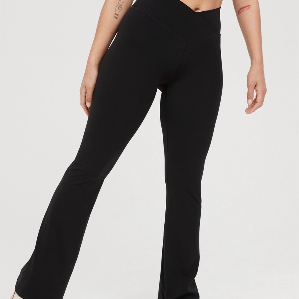 Aerie Crossover Flare Leggings